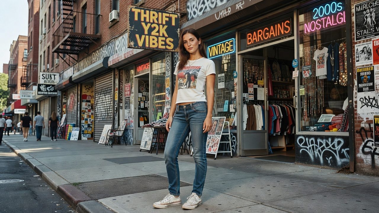 Low-Rise Skinny Jeans, Cloud Skin & Thrifted Y2K: Der neue Drip Report