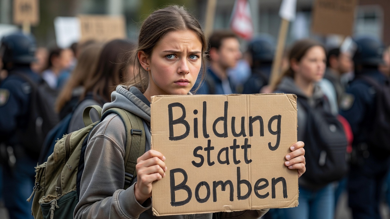 Bildung statt Bomben: Warum Schüler:innen gegen Wehrpflicht streiken