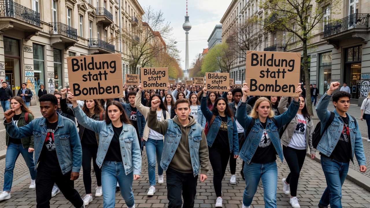 Bildung statt Bomben: Warum Schüler:innen gegen Wehrpflicht streiken