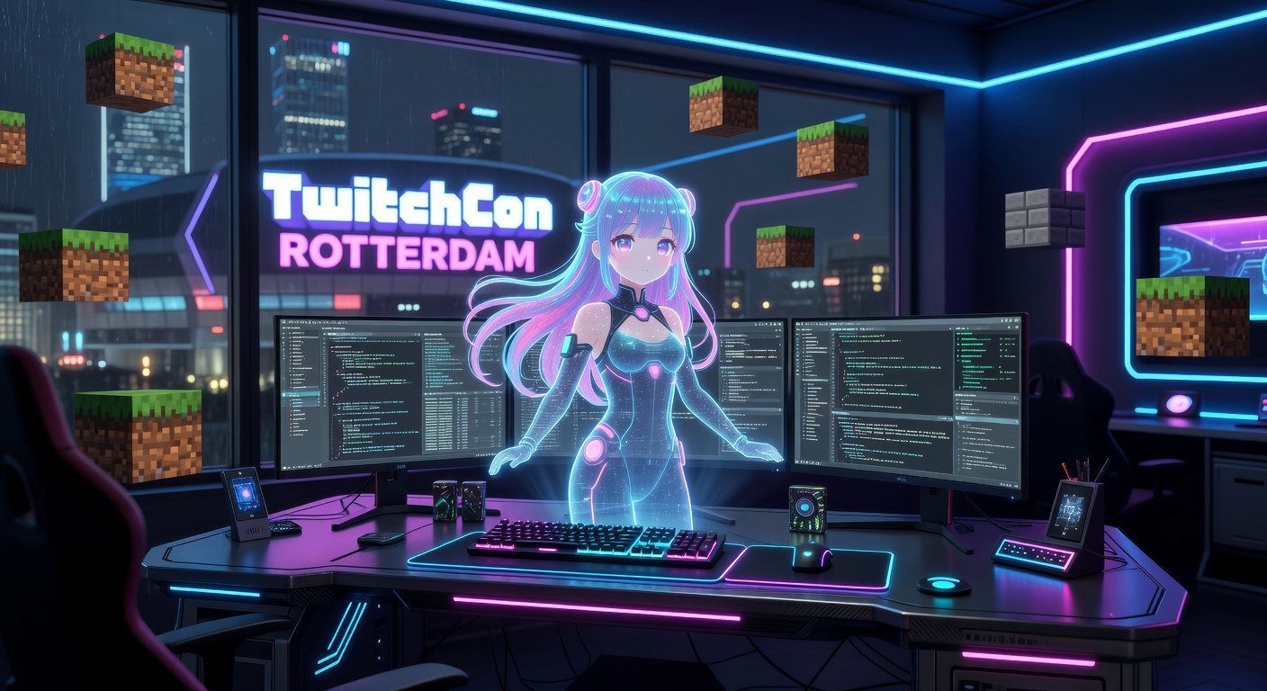 Minecraft erobert TwitchCon & KI-Waifus auf dem Schreibtisch